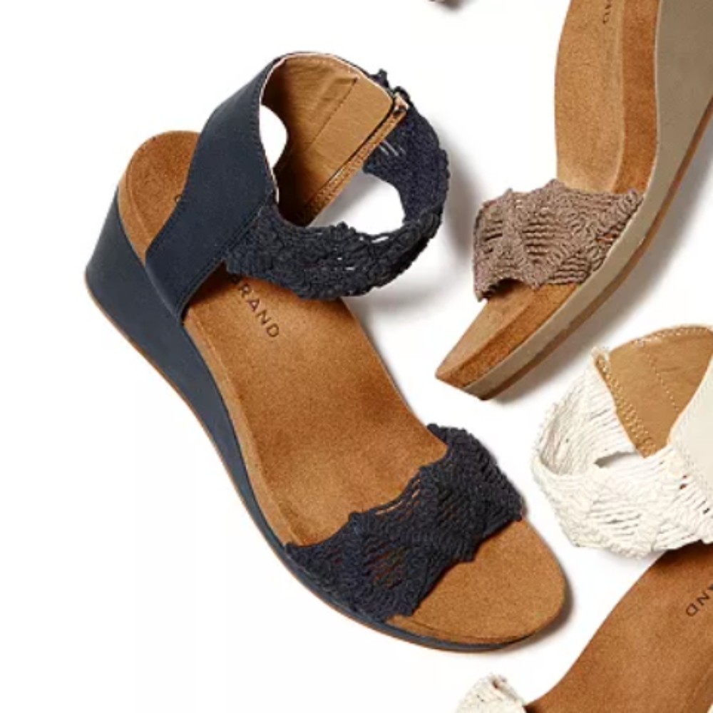 Lucky Brand Kadyn Wedge Sandal in Blue